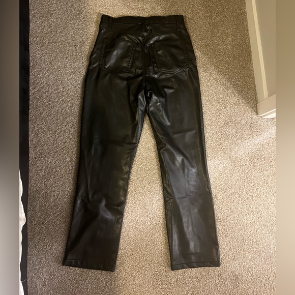 Curve Love Vegan Leather 90s Straight Pants - Picture 4 of 5